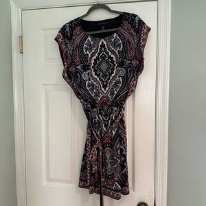 Inc size medium stretch dress with belt tie